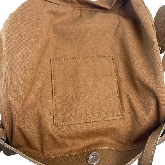 M.I.L.A. Jackie Grain Leather Crossbody Bag in Tan Caramel - Picture 9 of 11